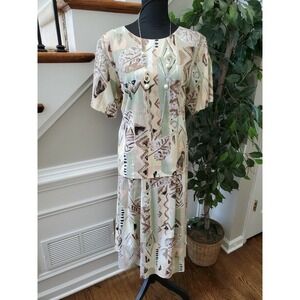 Vintage Jessica Scott Multicolor Polyester & Rayon Long Sleeve Two Piece Suits